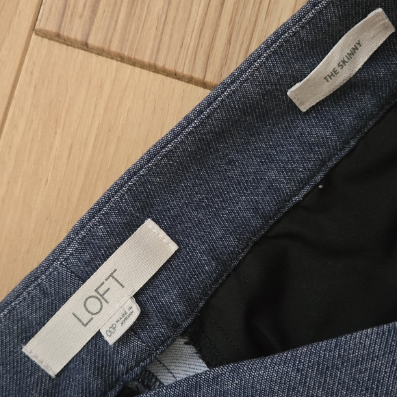 00P LOFT The Skinny Dark Blue Denim Business Pants - Picture 5 of 7